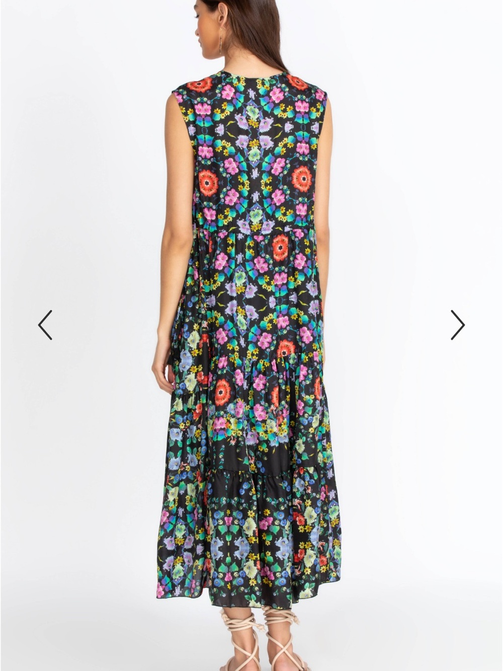 Johnny Was Ella Flower Natania Dress 100% silk size Large - Picture 4 of 11